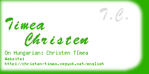 timea christen business card